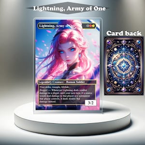 Relámpago, Ejército de Uno - Carta personalizada proxy de MTG, arte completo EDH