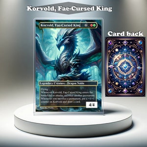 Korvold, roi maudit par les Fae - Carte personnalisée proxy MTG, Illustrations EDH complètes