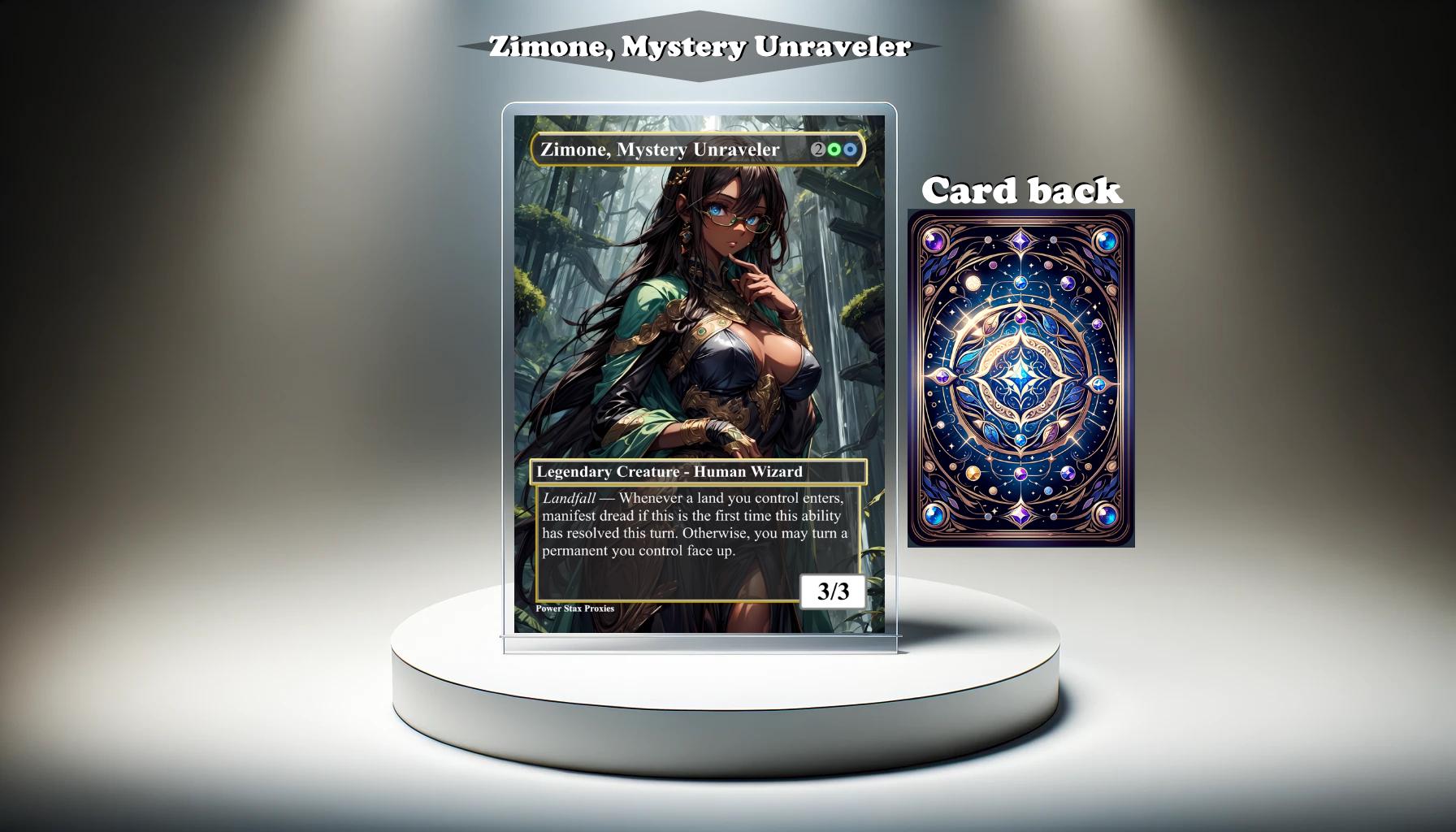 Zimone, Mystery Unraveler - MTG Proxy Custom Card, Full Art EDH - Etsy