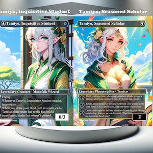 Tamiyo, Inquisitive Student / Seasoned Scholar – MTG Custom
