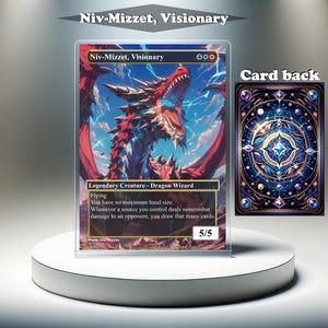 Niv-Mizzet, Visionario - Carta personalizada MTG Proxy, EDH con ilustraciones completas
