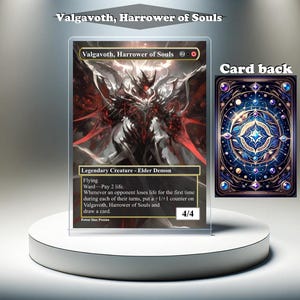 Valgavoth, el desgarrador de almas: tarjeta personalizada de MTG Proxy, EDH con ilustraciones completas