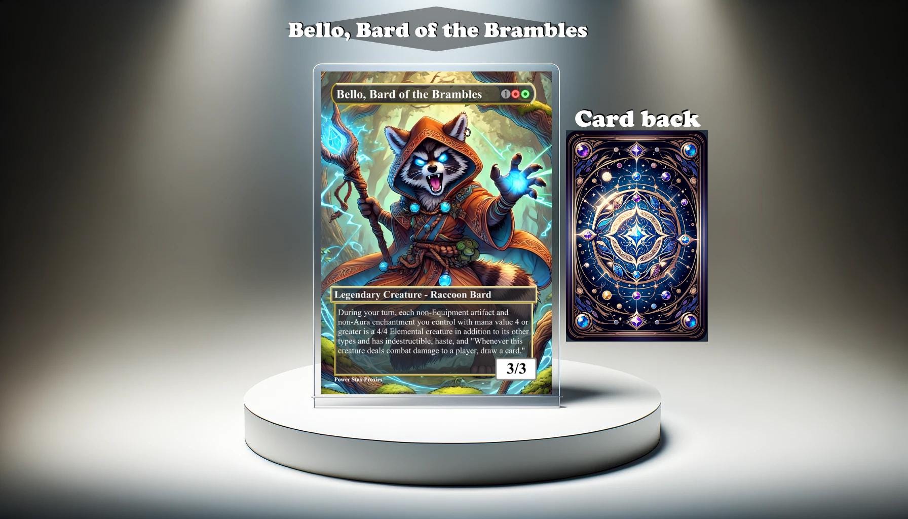 Bello, Bard of the Brambles - MTG Proxy Custom Card, Full Art EDH
