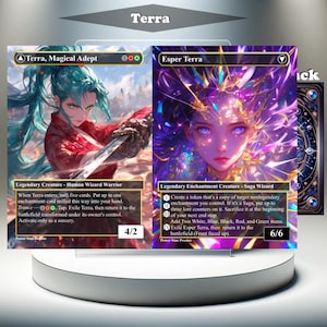 Terra, Magical Adept // Esper Terra - Carte personnalisée proxy MTG, Illustrations EDH complètes