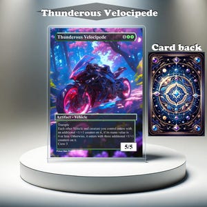 Thunderous Velocipede - Carte personnalisée proxy MTG, illustration EDH complète
