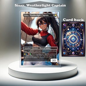 Sisay, Weatherlight Captain Foil Borderless Metal Proxy for Sisay, Weatherlight Captain Foil Borderless Metal Proxy for