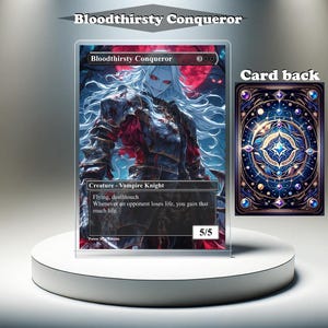 Bloodthirsty Conqueror: aangepaste MTG-proxykaart, volledige kunst EDH