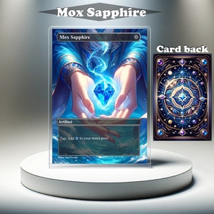 Mox Sapphire - MTG Proxy Custom Card, Full Art EDH
