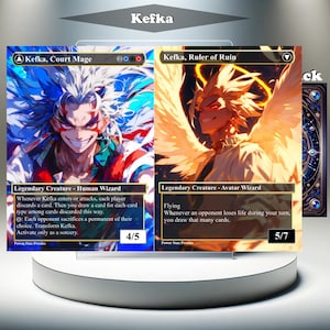 Kefka, hofmagiër // Kefka, Ruler of Ruin - MTG Proxy Custom Card, Full Art EDH