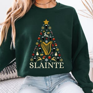 Slainte Irish Christmas Unisex Heavy Blend Crewneck Sweatshirt,Slainte Irish Christmas Sweater,Slainte Irish Toast Sweatshirt,Irish Gifts
