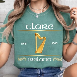 Clare Ireland Unisex Tshirt,Clare Ireland Shirt,Clare Irish Tshirt,St Paddy&#39;s Day Shirt,St Patrick&#39;s Day Shirt,County Clare Ireland Shirt