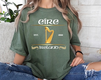 Eire Ireland Unisex Oversized T-shirt,Eire Irish Shirt,Ireland Shirt,Irish Gifts,St Patricks Day T-shirt,St Paddy's Day Shirt,Gaelic T-shirt