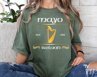Mayo Irland übergroßes Unisex-T-Shirt, Mayo irische T-Shirts, Mayo irische T-Shirts, Irland Hemden, County Mayo T-Shirt, County Mayo Hemden, irische Geschenke