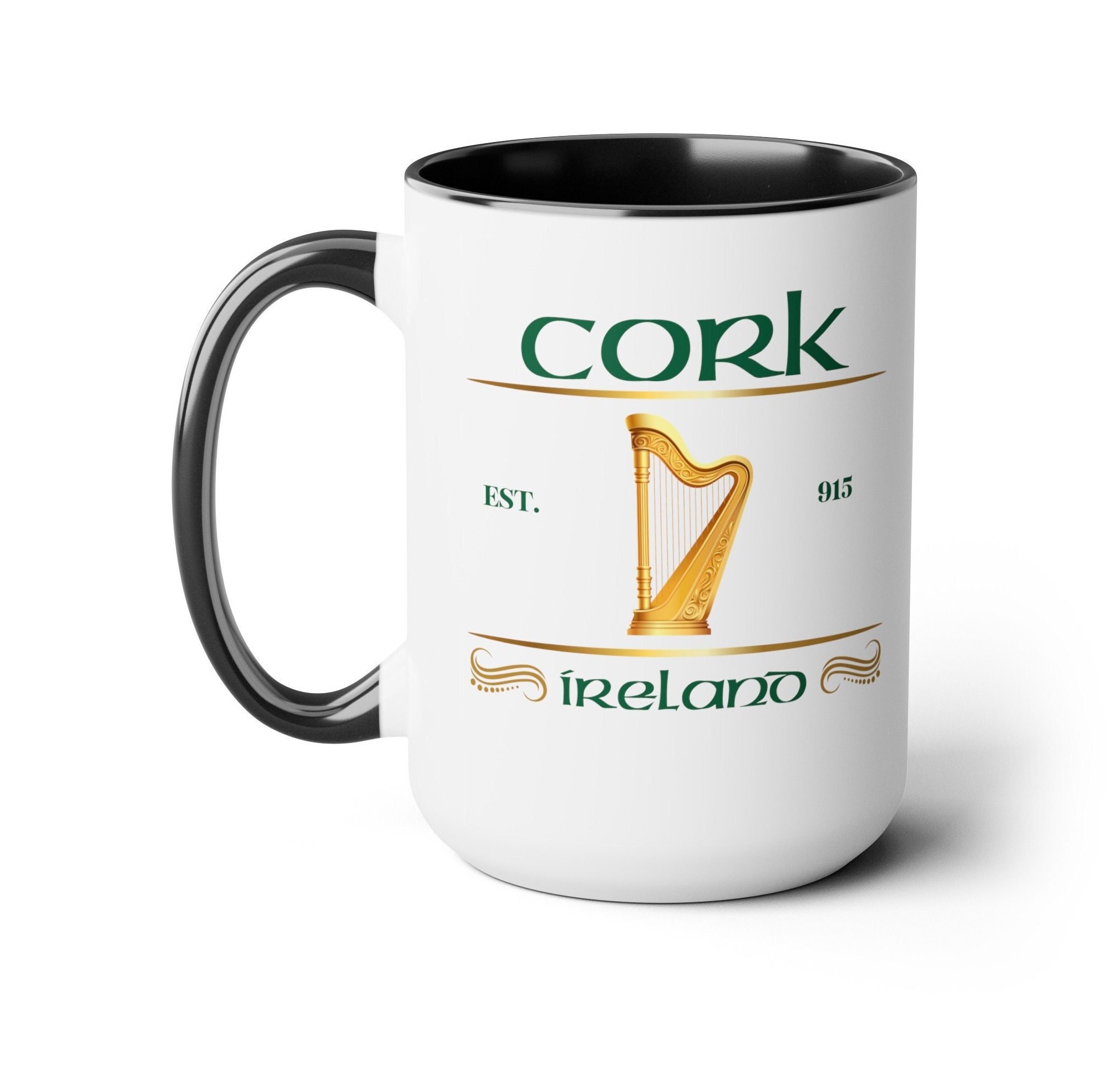 Cork Ireland Twotone Coffee Mug 15oz,cork Ireland Mug,irish Mug,irish