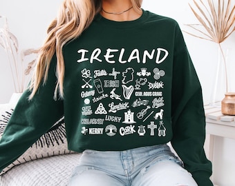 Ireland Unisex Heavy Blend Crewneck Sweatshirt,Ireland Sweater,Eire Ireland Sweatshirt,Irish Sweater,Irish Christmas Gift,Cute Irish Sweater
