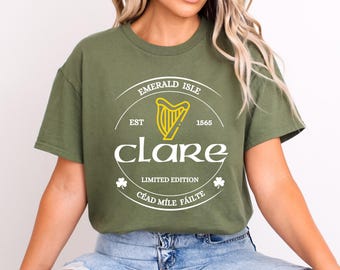 Clare Ireland Unisex T-shirt Slim Fit,Clare Ireland Shirt,Clare Irish Shirt,County Clare Irish Gifts,Clare Irish Gifts,Clare Irish Pub Shirt