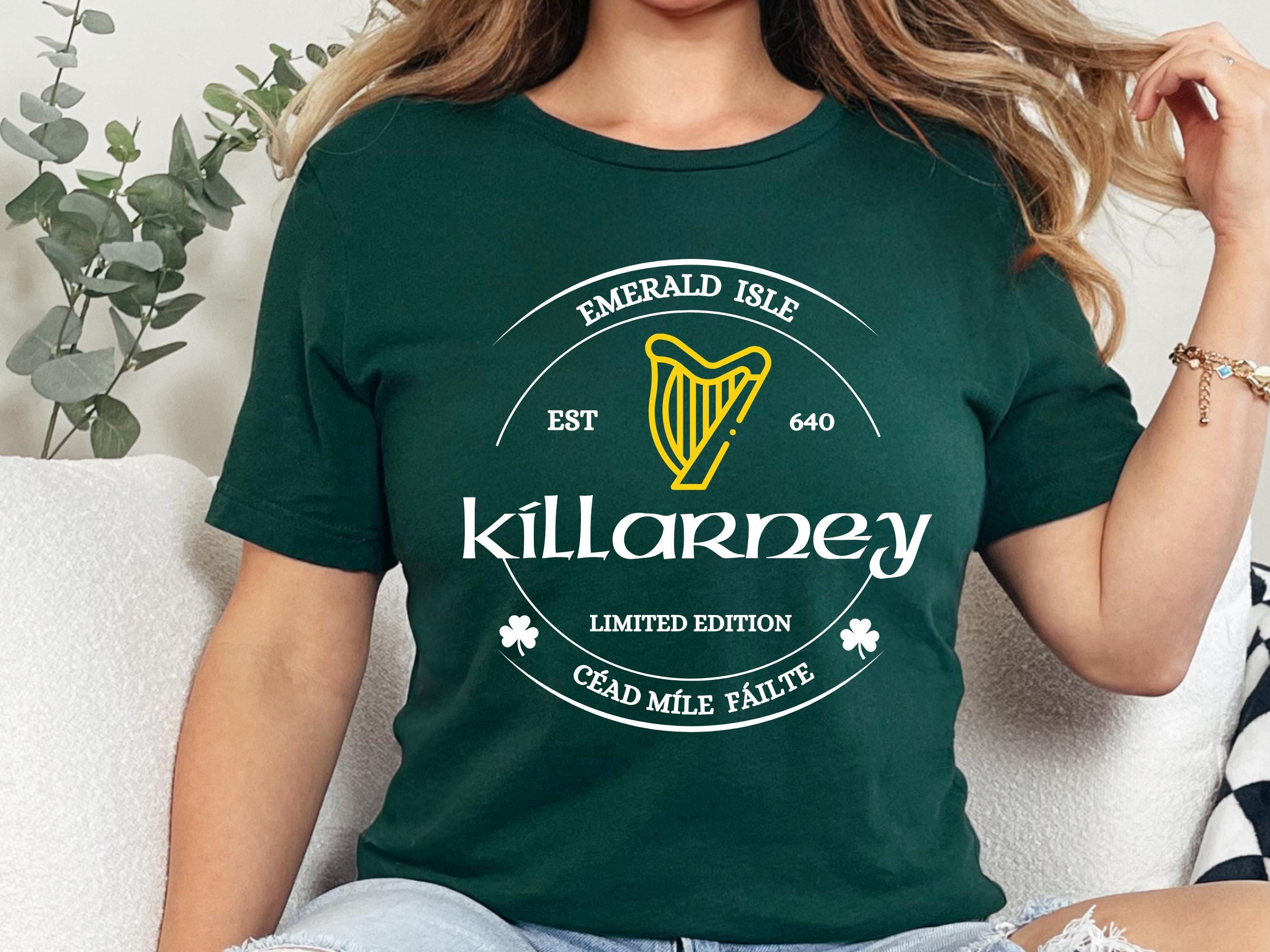 T-shirt Killarney Ireland - Motif Irlande, Noir, Coton, Neuf Avec étiquettes Homme
