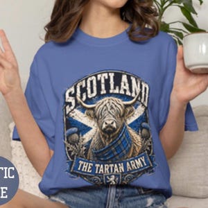 Scotland Tartan Army Oversized Unisex T-shirt,Scotland Shirt,Scottish Soccer Shirts,Tartan Army Gifts,Scottish Gifts,Scotland Football Shirt image 6