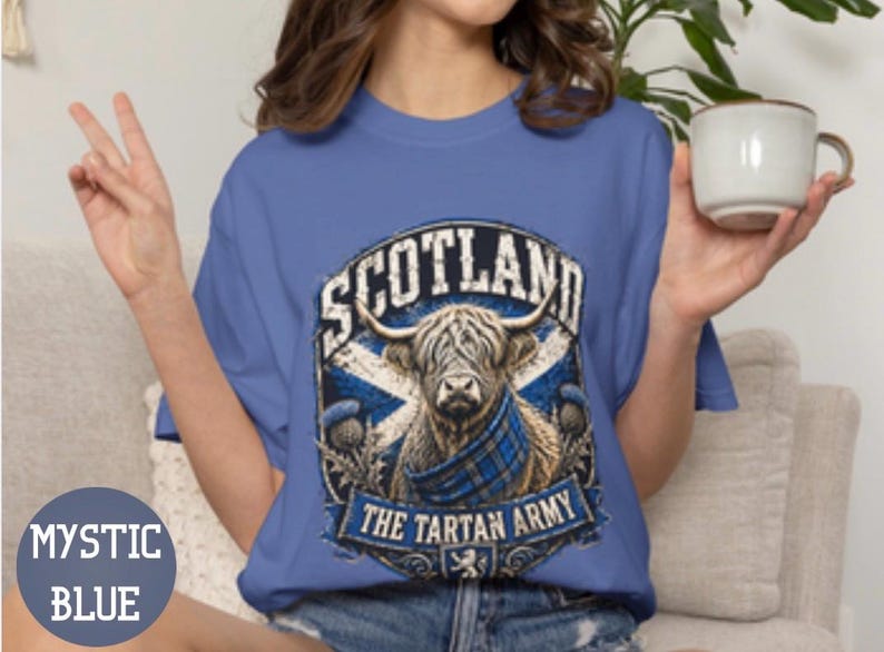 Scotland Tartan Army Oversized Unisex T-shirt,Scotland Shirt,Scottish Soccer Shirts,Tartan Army Gifts,Scottish Gifts,Scotland Football Shirt image 6