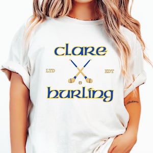 Clare Hurling Irish Unisex TShirt,Clare Hurling Shirt,Clare Hurling Tee,Clare Irish Hurling Tshirt,GAA Hurling Shirts,Irish Hurling Gifts