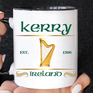 Kerry Ireland Two Toned Coffee Mug 11oz 15oz,Kerry Irish Mug.Kerry Ireland Gifts,County Kerry Coffee Mug,Irish Gifts,Irish Christmas Gifts
