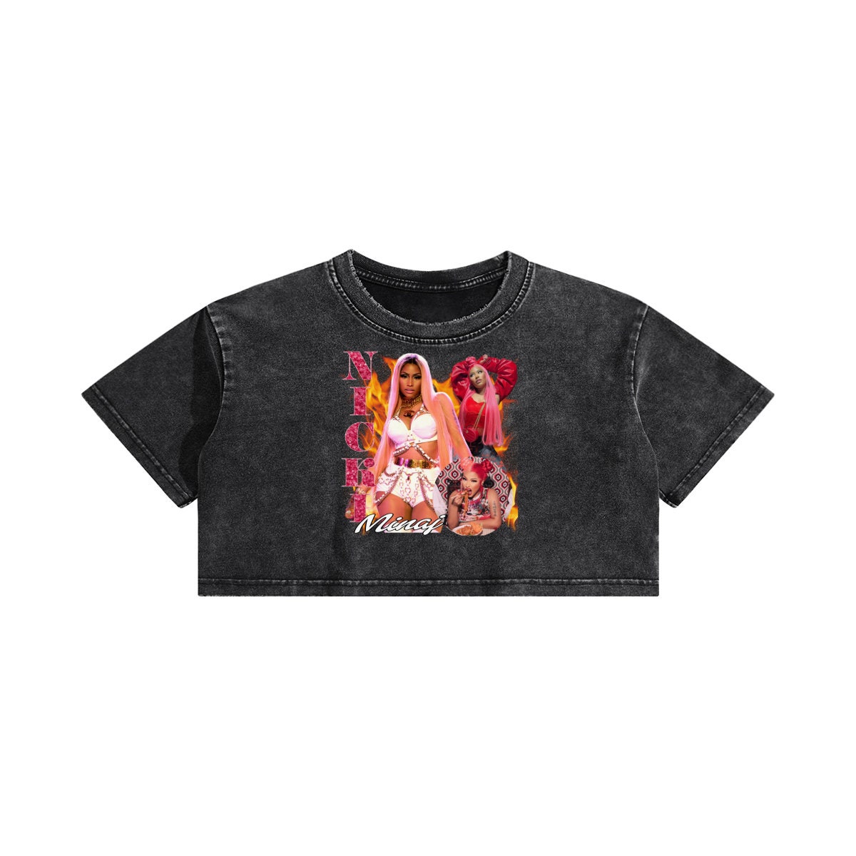 Nicki Minaj  Crop top Shirt Nicki Rapper Singer Minaj Band Crop Top T Shirt