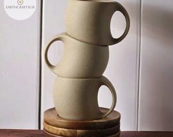 Moderne Keramiktasse mit Holz Akazie Basis Keramiktasse Holzhalter Japanische Teetasse Keramik Teetasse Keramik Untertasse Becher Einzigartiges Geschenk für Sie