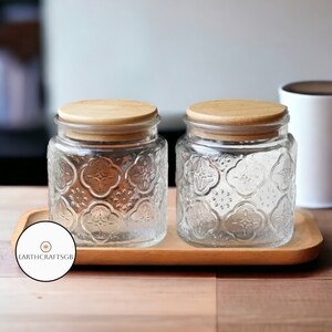 Nordic Round Glass Jar with Wood Lid Eco Friendly Refillable Kitchen Storage Pantry Jars Food Storage Kitchen Spaghetti Pasta Rice Jars image 6