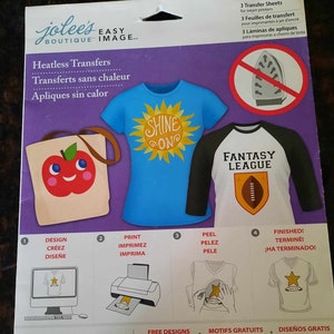 Jolee #39 s Easy Image Heatless Transfer Sheets 3 Pack 56 47051 Etsy