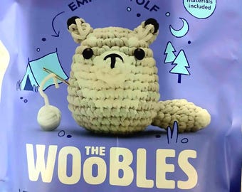 The Woobles Emi The Wolf Learn to Crochet Kit for Beginners