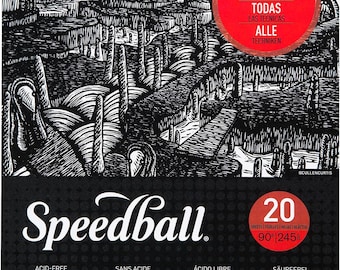 Speedball Printmaking Paper 20 Sheets White Acid-Free 8.5 x 11"