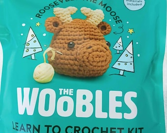 The Woobles Roosevelt The MOOSE Learn To Crochet Kit For Beginners