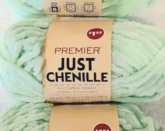 Premier Just Chenille Yarn MINT Lot of 3 Skeins