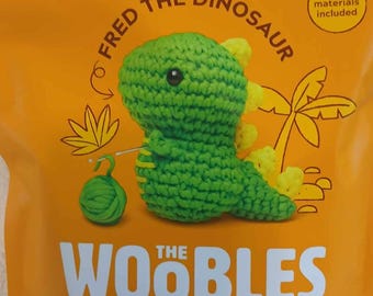 The Woobles Fred The Dinosaur Learn To Crochet Kit For Beginners