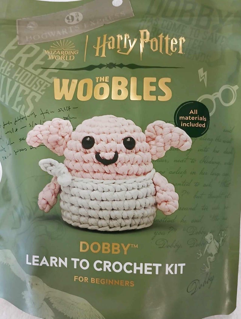 The Woobles Harry Potter DOBBY Learn to Crochet Kit for Beginners - Etsy