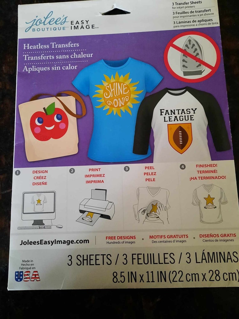 Jolee's Easy Image Heatless Transfer Sheets 3 Pack 5647051 Etsy