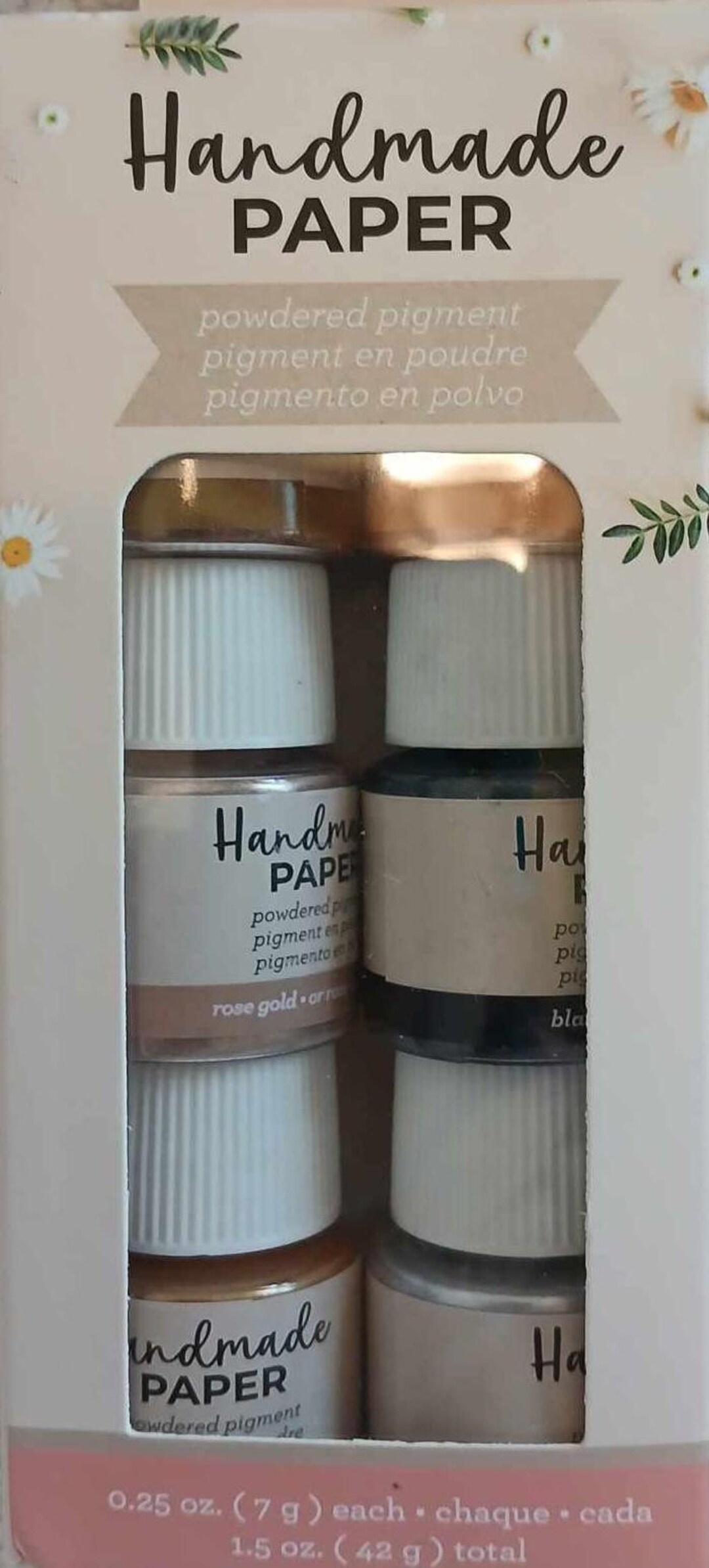 American Crafts Handmade Paper Powdered Pigment 0.25 Oz X 6 Colors - Etsy