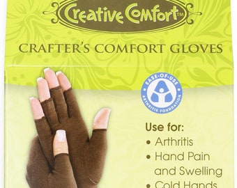 Dritz Creative Comfort Gloves Size Medium Brown 82309