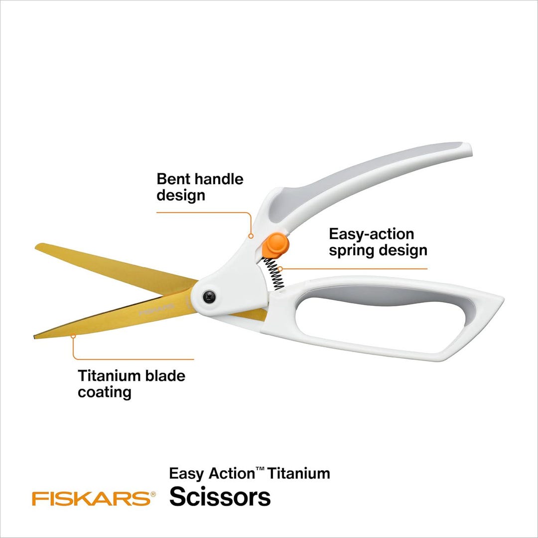 Fiskars Easy Action Spring Assist Titanium Scissors 8 Inch - Etsy
