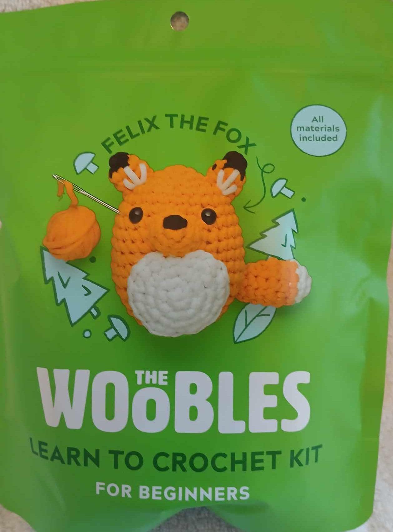 The Woobles Felix the Fox Learn to Crochet Kit for