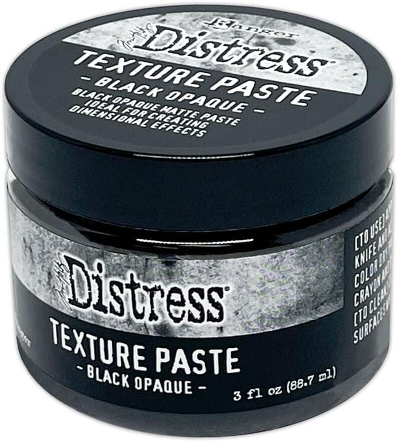 Distress Ranger Texture Paste BLACK OPAQUE Mixed Media Medium 3 Oz - Etsy