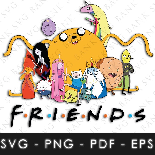 Adventure Time SVG, Adventure Time Vector, Adventure Time Friends SVG, Adventure Time Friends Vector, Cartoon SVG, Cartoon Vector
