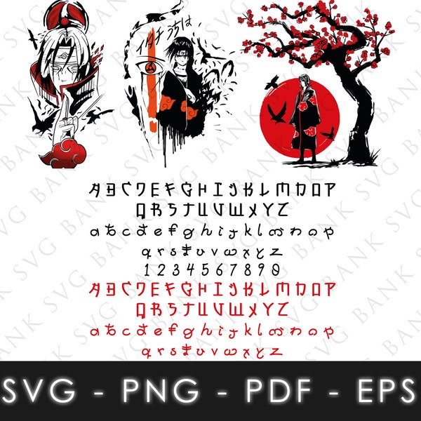 Anime SVG, Anime Vector, Manga SVG, Manga Vector, Anime SVG Bundle, Anime for cricut, Anime Alphabet Svg, Anime Font Svg, Anime Clipart