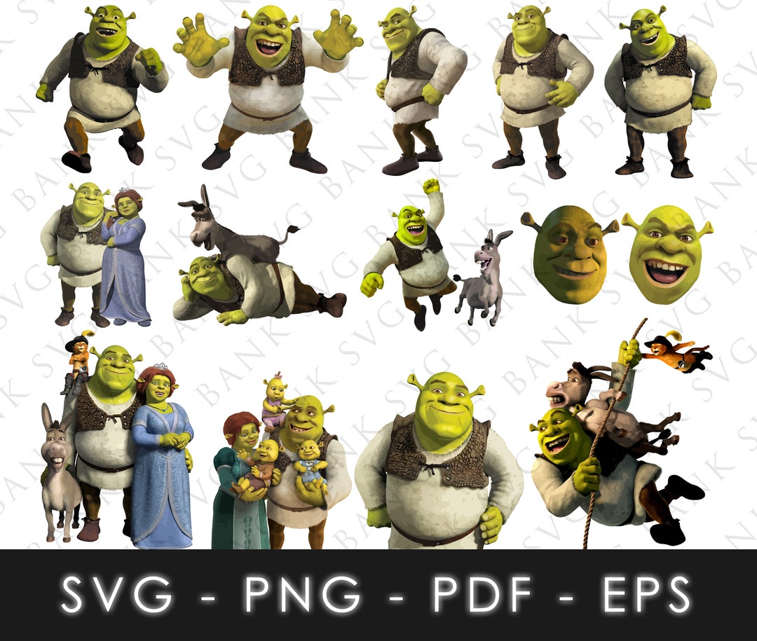 Shrek SVG, Shrek Vector, Shrek SVG Bundle, Shrek for Cricut, Shrek Cut ...
