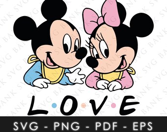 Mouse SVG, Mouse Love SVG, Mouse Vector, Mouse Love Vector, Love SVG, Love Vector, Mouse Clipart, Mouse Love Cut File, Friends Font Love