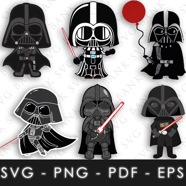 Darth Vader SVG, Baby Darth Vader Svg, Darth Vader Vector, Baby Darth Vader Vector, Star Wars SVG, Star Wars Vector, Baby StarWars Character