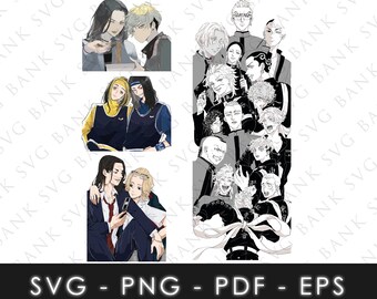 Anime SVG, Anime Vektor, Manga SVG, Manga Vektor, Anime SVG Bundle, Anime für Cricut, Manga SVG Bundle, Anime Charaktere SVG, Anime Clipart