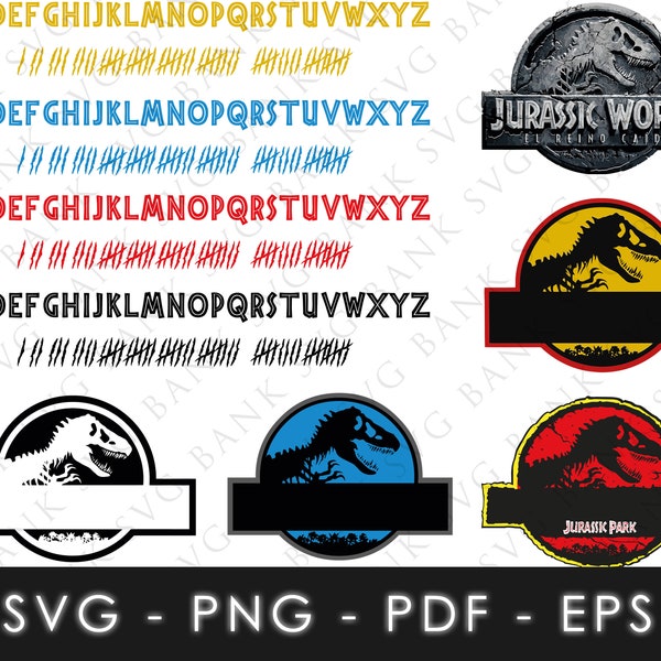 Jurassic Park SVG, Jurassic Park Vector, Jurassic Park Font SVG, Jurassic Park Font Vector, Jurassic Park Cricut, Jurassic Park Alphabet Svg