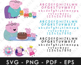 Pig SVG, Pig Vector, Pig Font SVG, Pig Font Vector, Pig for Cricut, Pig Letters Svg, Pig Alphabet Svg, Pig Font For Cricut, Pig Font Png