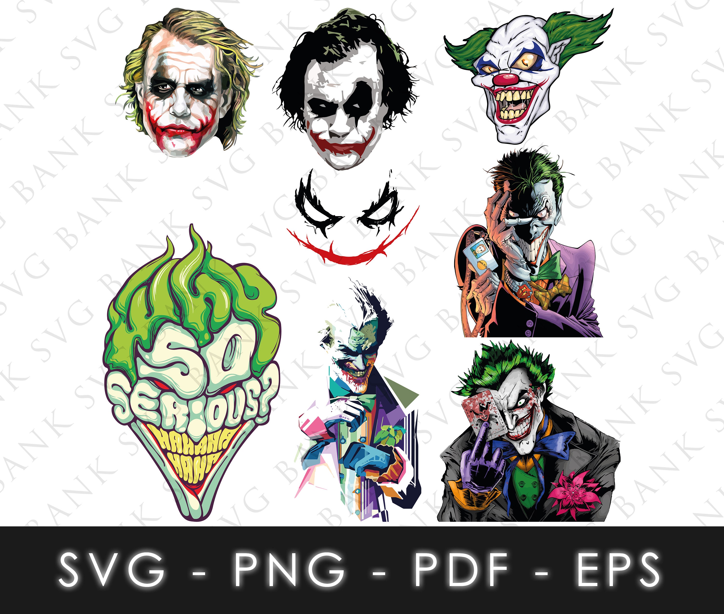 Joker SVG, Joker Vector, Joker SVG Bundle, Joker Cricut, Joker Cut File